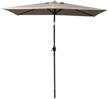 Meublorama Parasol inclinable rectangulaire taupe 135x210cm