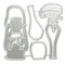 Bottone Camera Teacup Metal Cutting Dies Stencil Scrapbooking Album Paper Card Template Mold Embossing Craft Decoration
