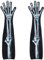 OATIPHO Halloween Skelett Handschuhe Skelett-Todeshandschuhe Halloween-Geisterhandschuhe Skelett-Handschuhe Schwarz Für Halloween-Kostüm-Zubehör Gruselige Party-Requisiten Skeleton Arm Sleeve