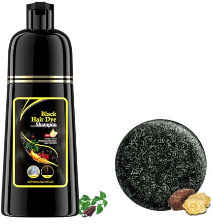 Blackening Shampoo, Shampoo Für Schwarzes Haar, Schwarzes Haarfärbeshampoo, Grau Glanz Seife, Grau Glanz Haar Revitalisierungsbar, Natürliche Haarseife für Graues Haar
