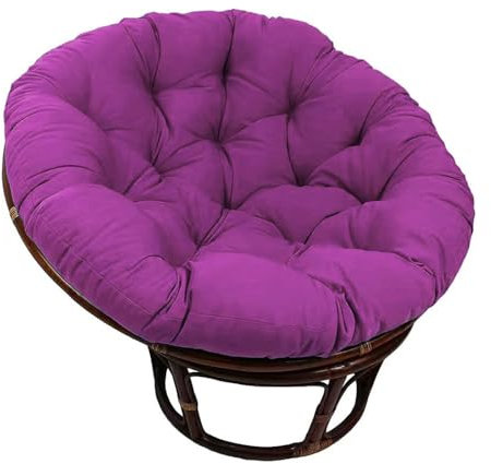 Surwin Hängesessel Kissen, Kissen für Hängesessel Rundes Dicke Stuhlkissen Weich Bequem Gartenstuhlauflage, Kissen Hängesessel für Rattanmöbel und Gartenstuhl (40cm,Lila)