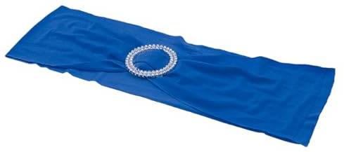Ieron 30 Lazos de Spandex Azul para Silla, Banda elástica Premium con Hebilla Deslizante, Lazos elásticos universales para sillas para Bodas, Fiestas, Ceremonias, recepciones, Banquetes, decoración