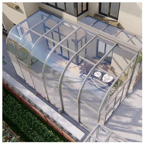 RLINZ Dachplatten Aus Polycarbonat PC Endurance Board, Regensichere Isolierung Transparente Kunststoff PC-Platte Leicht Zu Biegen Starker Einfluss(1.56x20m)