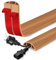 Kabelkanal selbstklebend Kabelbrücke Boden PVC Kabelkanal flexibel Kabelschacht flach Kabelabdeckung für Kabel Verstecken und Kabelschutz (Braun Holzoptik, 30mm×3m)