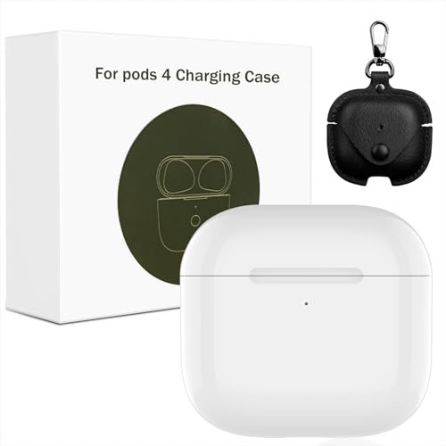 Custodia di Ricarica per Air Pod 4 (2024) Generazione, Type-C Wireless Charging Case con Accoppiamento Bluetooth Pulsante di Sincronizzazione Ricarica Cablata e Wireless con custodia in pelle(Y035-A)
