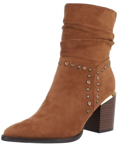 Ital Design Damen Stiefeletten mit Reißverschluss und Blockabsatz, spitze Form