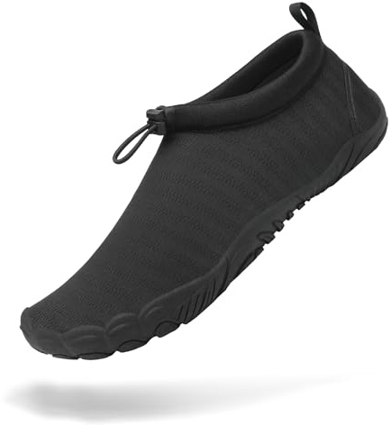 Mishansha Chaussures Aquatiques Homme Femme Chaussure d'ea Tailles 36-46 | 13 Trous de Drainage, Semelle épaisse effet pieds nus, Sèche vite; Plage, Piscine, Nautisme, Semelle Amovible