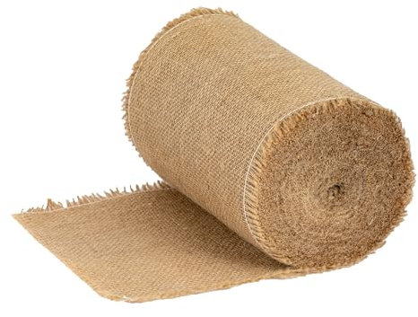 La Cordeline Toile de jute Naturel 20cm Rouleau18 mètres - Ruban pour Artisanat, Décoration, Jardinage