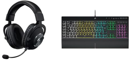 Logitech G PRO X & Corsair K55 RGB PRO Wired Membrane