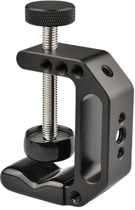 Kamera-C-Klemme, Aluminium, multifunktional, C-Typ-C-Clip, Tischhalterung mit 6,35 mm Schraubenloch für DSLR-Fülllicht
