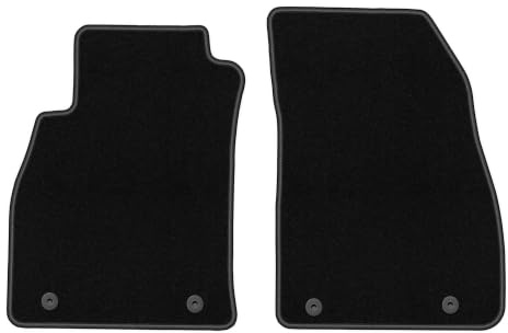 Velours-Fußmatten vorne passend für Opel Insignia A 2008-2017, Schwarz | passend für Limousine/Kombi/Grand Tourer/Liftback; dünner Velours-Teppich (Polypropylen), ca. 4 mm