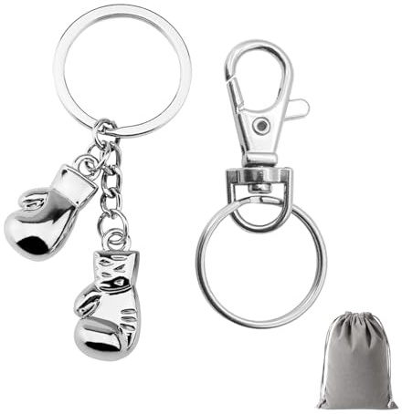 Porte-clés gant de boxe - Cadeau pour hommes et femmes - Mini gant de boxe en métal - Porte-clés