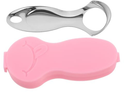 ELAYARD Raschietto Per Lingua in Acciaio Inossidabile Strumento Per Pulizia Della Lingua Portatile Per Igiene Orale Compatto in Metallo Per Quotidiano