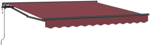 vidaXL Markisenrahmen Bordeauxrot 350 x 250 cm