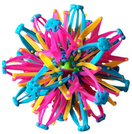 Atemball, dehnbar, Rainbow Magic Ball Fidget Toy | Blumenbälle, verwandelbar, Spielzeug, Puzzle, bunt, fängt Hand auf, expandierend, sensorisches Spielzeug, Geschenk für Kinder und Erwachsene