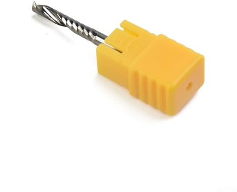 Oniissy Single Flute Carbide For CNC Router Bits for Aluminium Cutting, 17mm Cutting Length, 3.175mm Shank, Compatible with For CNC Machines, 5-Piece Set