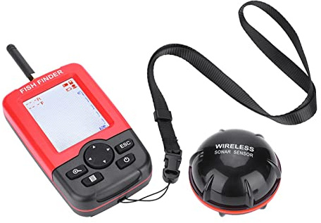 EIMSOAH 100 M Kabelloser Sonarsensor, Fischfinder, Echolot, Fischfinder mit Großem Tiefenbereich, Tolle für Nachtangeln, Design mit Weißer LED-Hintergrundbeleuchtung