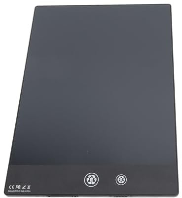 Fabater Tavoletta Grafica LCD da 9,5 Pollici con Doppio Schermo, Lavagna per Disegnare e Scarabocchiare, Design Elettronico Cancellabile e Riutilizzabile per Bambini e Adulti, Ideale per (BLACK)