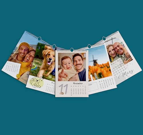 Pixum Wandkalender A4 2027 hoch - Hochformat Kalender für digitale Fotos, personalisierter Wandkalender 2027