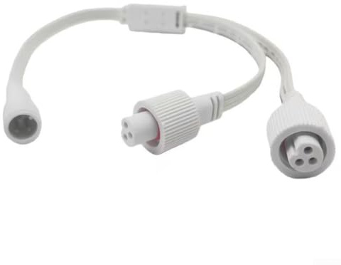 Câble d'extension à 3 broches, cordon en cuivre étanche IP68, pour guirlande lumineuse extérieure H705/H706/H805 (1 mâle et 2 femelles)