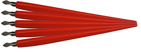 Mammut Spiel & Geschenk A30H5 MAMMUT 144001 - Zubehör für Kratzbilder, 5er Pack Kratzmesser mit Halter, Ersatzteile, Scraper, Scratch, Messer Set zum Freikratzen von Bildern