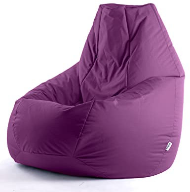 Avalon - Pouf Poltrona Sacco Gigante XXL Jive, Puffo per Sedersi Ergonomico, Pouf a Sacco in Tessuto Antistrappo e Impermeabile, Poltrona a Sacco Moderna, Made in Italy(95x95x135cm-Viola)