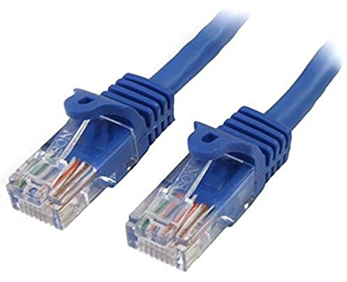 StarTech 2m Cat5e Snagless Ethernet Cable, PoE, Blue (45PAT2MBL) | Gold-plated RJ45, Patch Cable, Ethernet Cord, UTP, 24AWG copper, 5Gbps