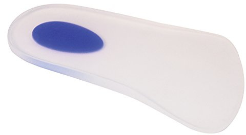 Pair of 3/4 Length Medial Grade Silicone Insoles Pressure Relief and Shock Absorption for Heel Pad, Heel Spur and Ball of Foot Pain Cushioning and Pain Relief for Sore Swollen Feet Arch Support