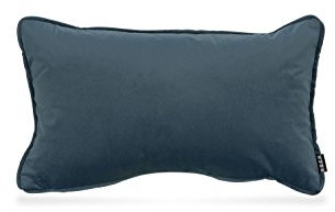 H.O.C.K. Nobile Samt Kissen inkl. Füllung Kuschelkissen Sofakissen Couchkissen (deep-Sky-Blue 016, 50 x 30 cm)