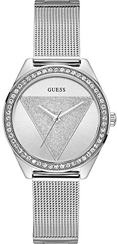 Guess Damen Analog Quartz Uhr mit Edelstahl Armband W1142L1
