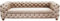 Kare Design Sofa Desire 3-Sitzer Ecru, beige, samt, Arm- und Rückenlehnen, Knopfoptik, 68x245x100cm (H/B/T)