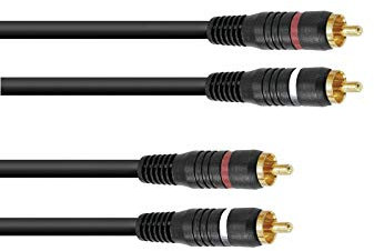 OMNITRONIC Câble RCA 2 x 2 0,3 m