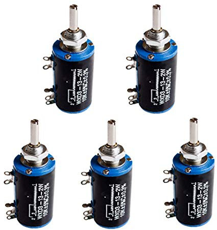 Hailege 5pcs WXD3-13-2W 10K Ohm Multi-Turn Drahtpotentiometer 10K Ohm