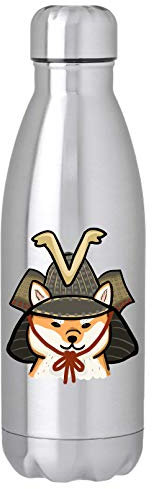 Luckyprint Cute Cartoon Shiba Inu Samurai Art 350ml Wasserflasche Thermal