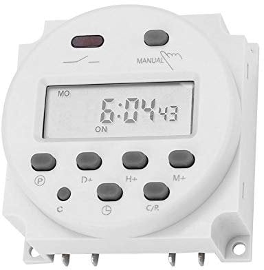 Nikou Mini CN101A Time Switch Small LCD Digital Microcomputer Control Power Timer Switch High Precision Relay Input DC 12V Anti Interference