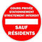 Cours privée stationnement interdit sauf résidents 78 autocollant adhésif sticker - Taille : 12 cm