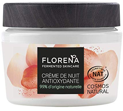 FLORENA Antioxidative Nachtcreme mit Portulak und fermentiertem Lactobacillus (1 x 50 ml), Feuchtigkeitscreme mit natürlichen Inhaltsstoffen für alle Hauttypen