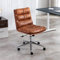 Wahson Bürostuhl Schreibtischstuhl Ergonomisch Drehstuhl Computerstuhl ohne armlehne Arbeitsstuhl für Home Office/Arbeitszimmer（Braun）