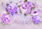 Fototapete 3D Effekt Idyllische Handbemalte Lila Retro-Hortensie Fototapete Vlies Tapete Bilder Wand Wanddeko Dekoration 150x105cm