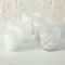 Windlicht Teelichthalter Glas lackiert weiß matt H 7-9 cm 2er Set