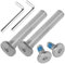 M8 40-76mm Innengewinde Innensechskant Schraube & Bolzen Sortimentssätze Kinder Roller Teile für 2-3-4-Rad Kick Scooter Reparatur Vorderrad Hinterradachsen Werkzeuge (63mm)