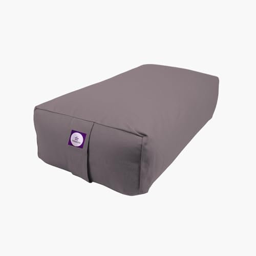 Rechteckige Baumwolle Yoga Nackenrolle Yoga Kissen Yoga Kissen Yin Yoga Bolster Iyengar Yoga Bolster (Grau)