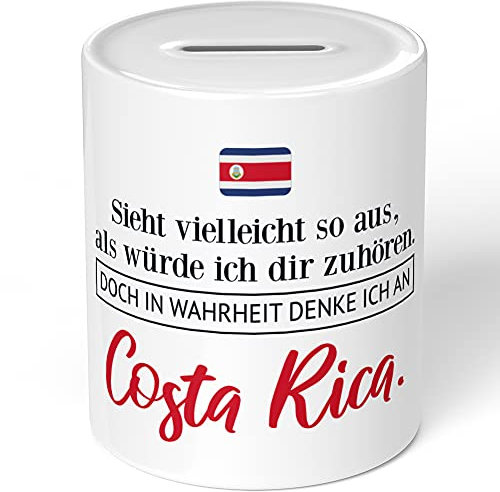 JUNIWORDS Spardose Sparbüchse, Sieht vielleicht so aus, als würde ich dir zuhören. Doch in Wahrheit denke ich an Costa Rica (1001365)