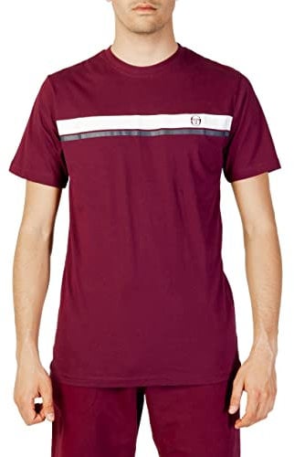 Sergio Tacchini Small Stripe A Small Logo, Whtnavyred, XXL