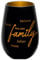 Windlicht - We Are Family - schwarz/Gold - mit Namen personalisierbar