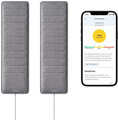 Withings Sleep Analyzer Paket - Exklusives Paket bestehend aus zwei klinisch validierten Schlaftrackern für unter die Matratze mit Schlafapnoe-Erkennung und Schlafzyklus-Analyse [Amazon-Exklusiv]
