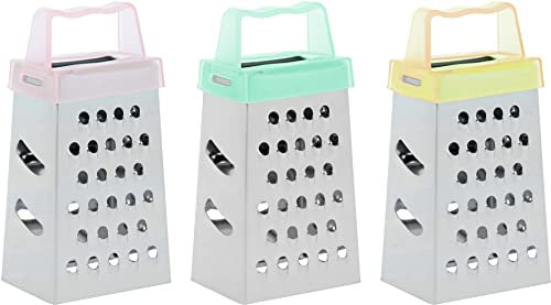 Rallador miniatura de ajo a mano – Paquete de 3 – Rallador pequeño de nuez moscada – Mini rallador de queso y jengibre