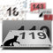 Petite plaque aluminium/polyethylene numéro rue décorative - pour portes et boite aux lettres - collection chat : 2 lignes personnalisables