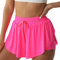 NEXSONIC Flowy Athletic Shorts für Damen, Laufen, Tennis, Schmetterling, Shorts, Mädchen, 2-in-1, doppellagig, schnelltrocknend, Bequeme Shorts, Hot Pink, Klein