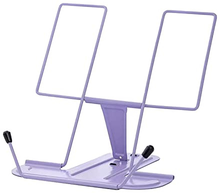 Zyners Metall-Buchständer für den Schreibtisch, verstellbares Leseständer, Buchhalter (lila)